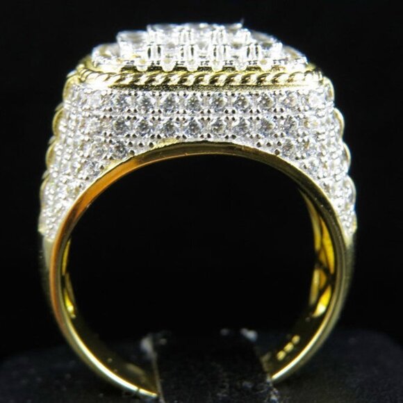 💥 Crystal Rhinestone Zircon Wedding14K Gold Plated Diamond  UNVN12086 - Picture 1 of 9